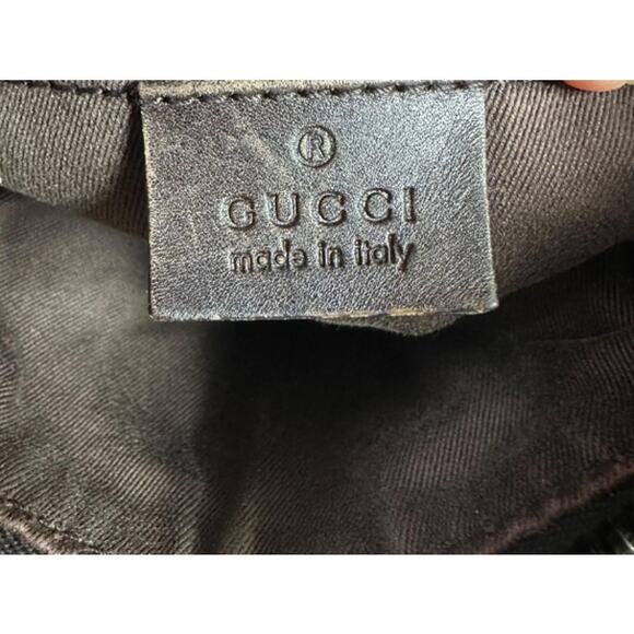 Gucci Vintage Medium GG Web Brown Denim and Leather Shoulder Bag (GGXX150) - Picture 15 of 15